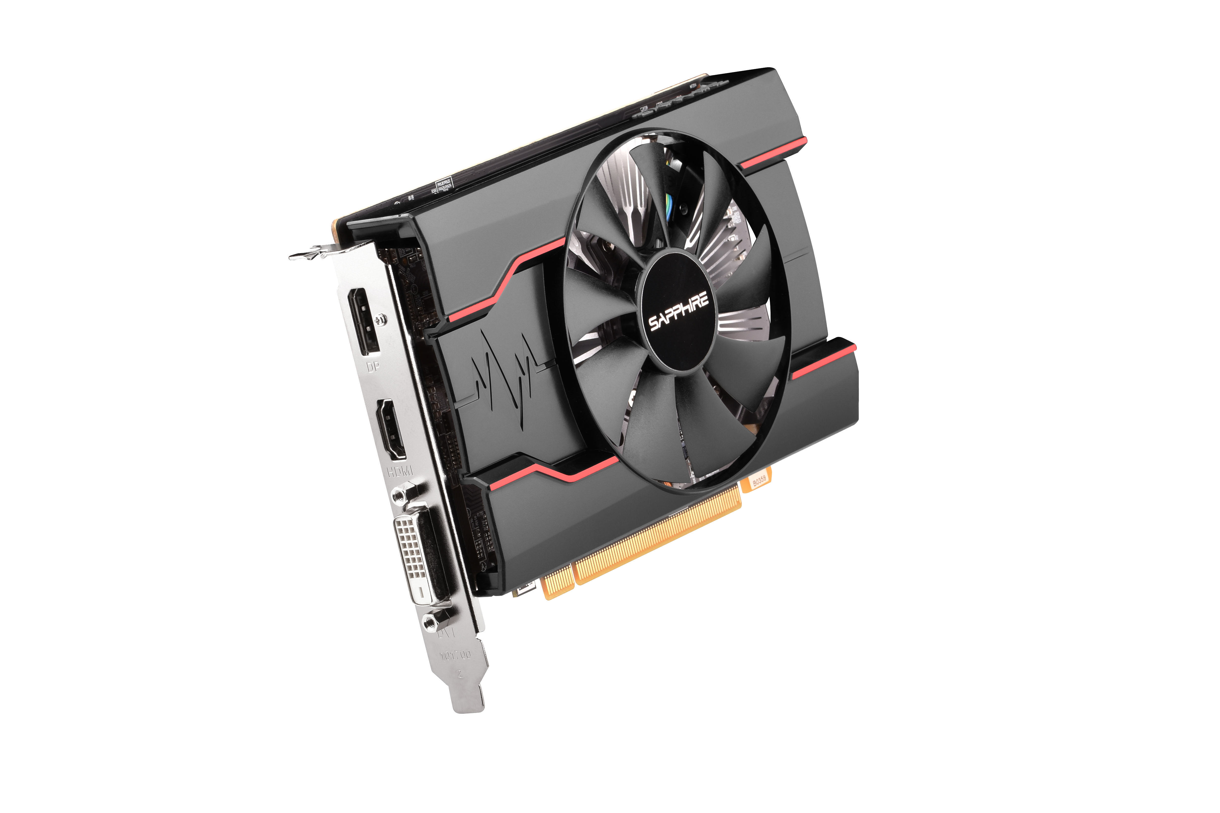 SAPPHIRE Radeon PULSE RX 550 2G (11268-21-20G) (AMD, Grafikkarte)