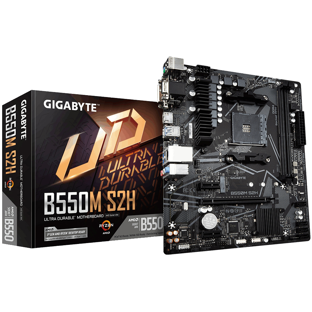 GIGABYTE B550M S2H Mainboard Mehrfarbig