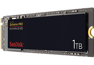 SANDISK Extreme PRO M.2 NVMe 3D - Disque dur (SSD, 1 TB, Gris/Noir)