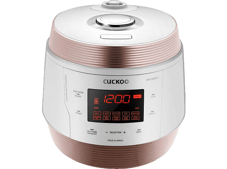 CUCKOO CMC-QSB501S Multikocher (1150 Watt, Peachgold/Weiß) | Multifunktionskocher