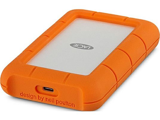 LACIE Rugged USB-C STFR5000800  - Festplatte (HDD, 5 TB, Orange/Silber)