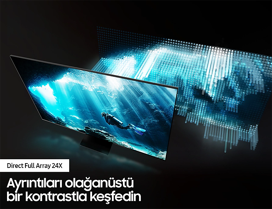 SAMSUNG 75Q800T 75" 189 Ekran Uydu Alıcılı Smart 8K Ultra HD QLED TV