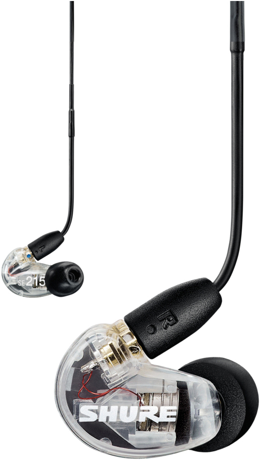 SHURE SE215-CL+BT2-EFS, In-ear Kopfhörer Bluetooth Schwarz/Transparent