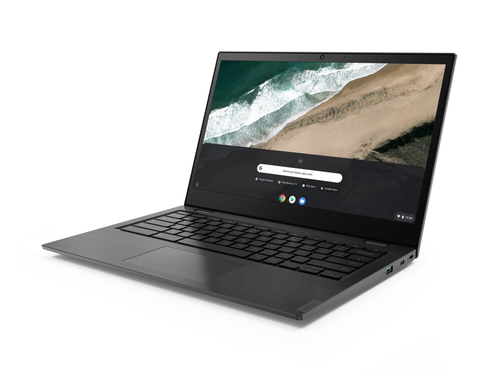 Portátil - Lenovo Chromebook S345-14AST, 14" Full-HD, AMD A6-9220C, 4 GB, 64 GB eMMC, Chrome OS, Gris Mineral