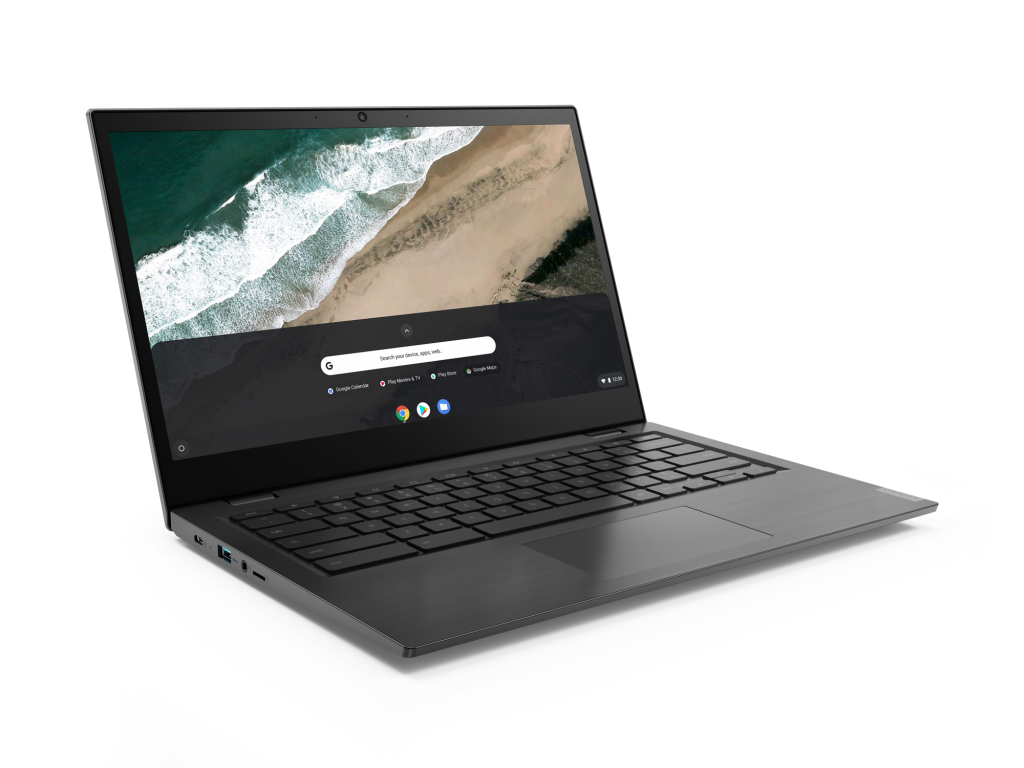 Portátil - Lenovo Chromebook S345-14AST, 14 " Full-HD, AMD A4-9120C, 4 GB, 32 GB eMMC, Chrome OS, Gris Mineral