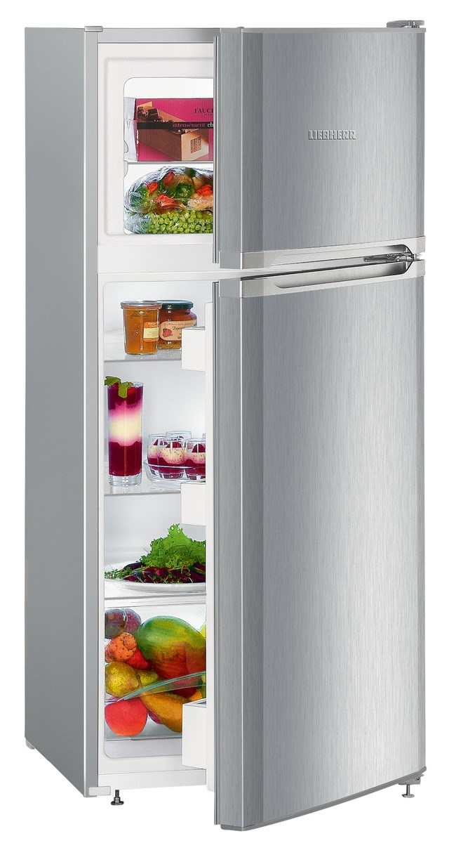 Frigorífico dos puertas - Liebherr CTel 2131, 39 dB, 124.1cm, SmartFrost, 196 l, Plata