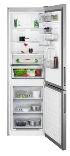 Frigorífico combi - AEG RCB632E5MX, 186 cm, 42 dB, No Frost, 324 l, Inox