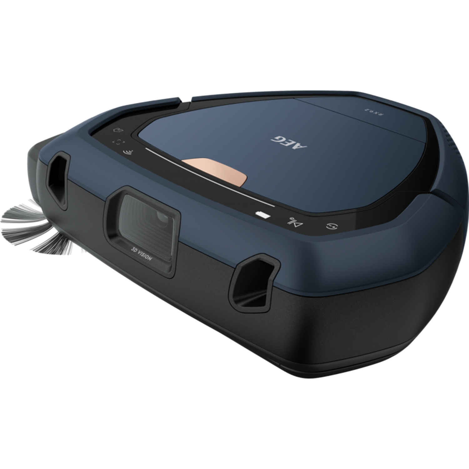 Robot aspirador - AEG RX9, 650 W, Navegación 3D, WiFi, App, 0.9 l, Autonomía  120 min, 75 dB, Azul