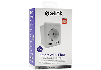 S-LINK Swapp SL-04 10A 2 USB 2.4 Ghz Wifi TUYA Destekli Akım Korumalı Akıllı Priz