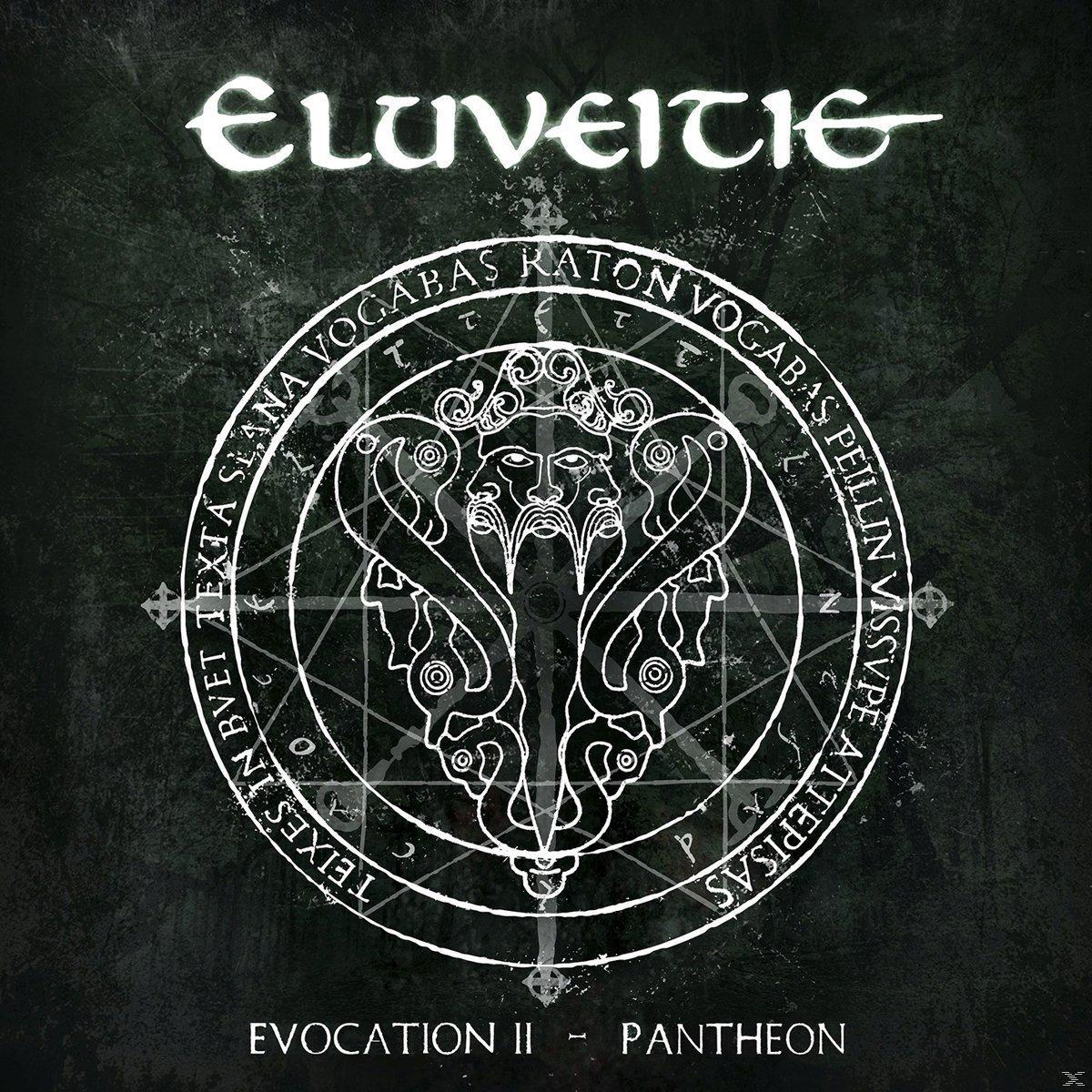 Album borító, Eluveitie logó fehér színben, középen egy arc és szimbólumok.