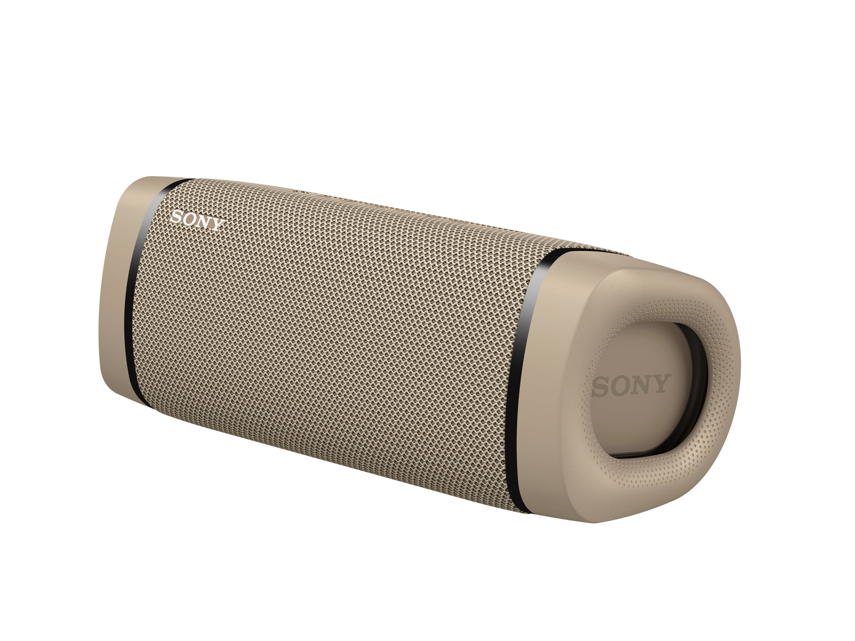 SONY SRS-XB33 tragbar, kabellos, Lautsprecher, Wasserfest BASS EXTRA Beige, Bluetooth Lautsprecherbeleuchtung