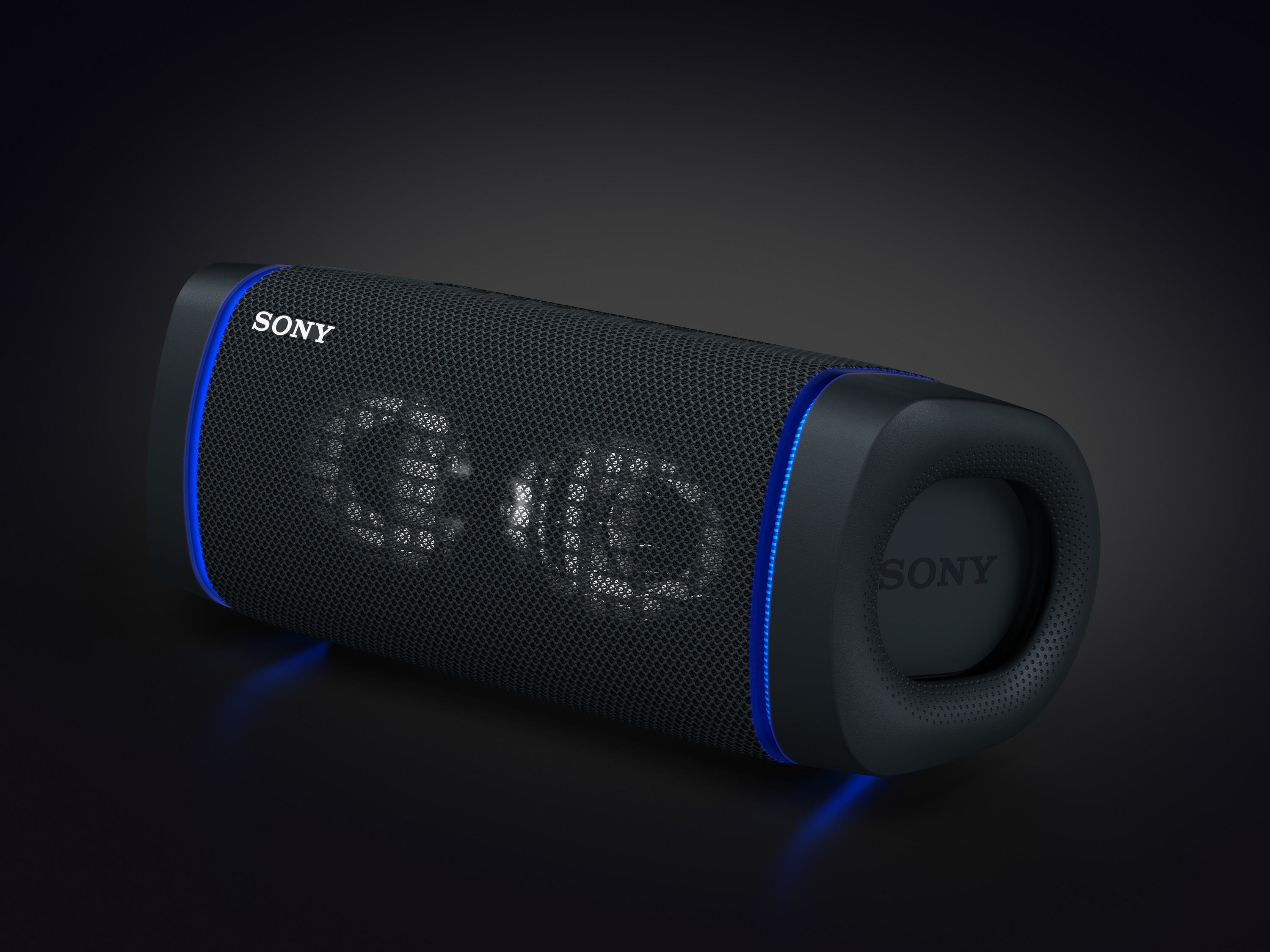 SONY SRS-XB33 tragbar, kabellos, Lautsprecherbeleuchtung, EXTRA BASS Bluetooth Lautsprecher, Schwarz, Wasserfest