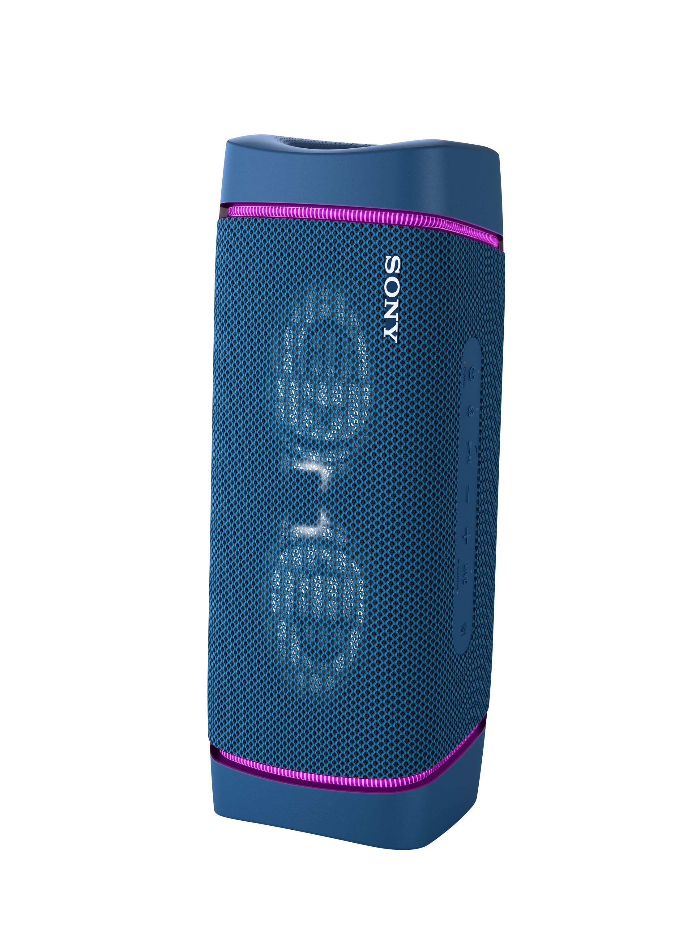 SONY SRS-XB33 tragbar, kabellos, Lautsprecherbeleuchtung, EXTRA BASS Bluetooth Lautsprecher, Blau, Wasserfest