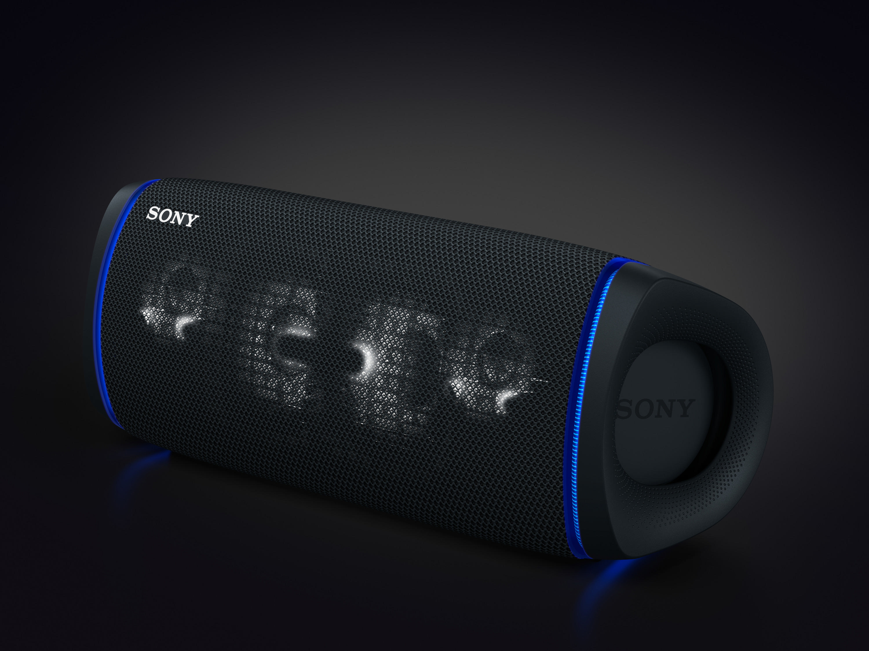 SONY SRS-XB43 tragbar, kabellos, Lautsprecherbeleuchtung, EXTRA BASS Bluetooth Lautsprecher, Schwarz, Wasserfest