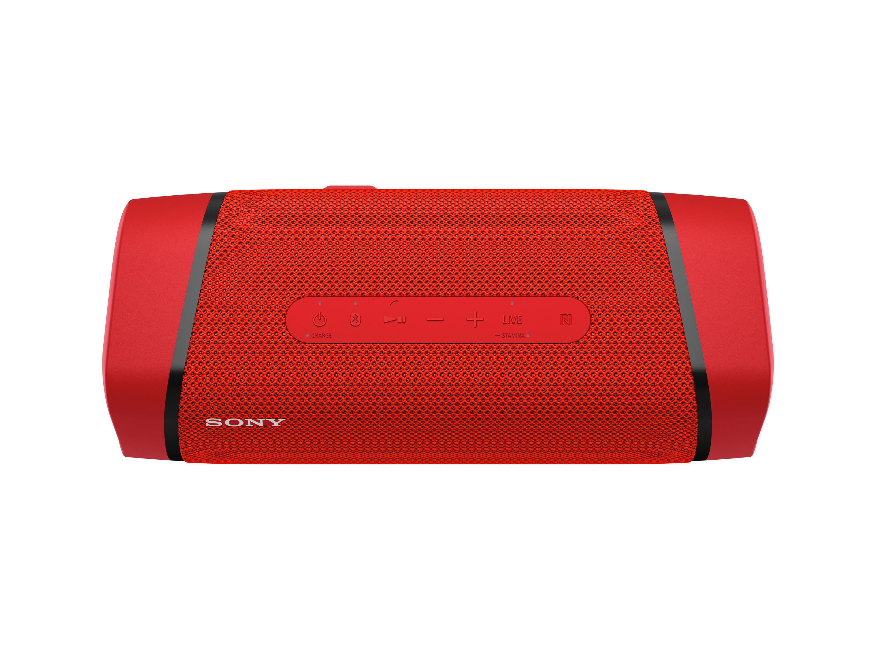 SONY SRS-XB33 tragbar, kabellos, Lautsprecherbeleuchtung, EXTRA BASS Bluetooth Lautsprecher, Rot, Wasserfest