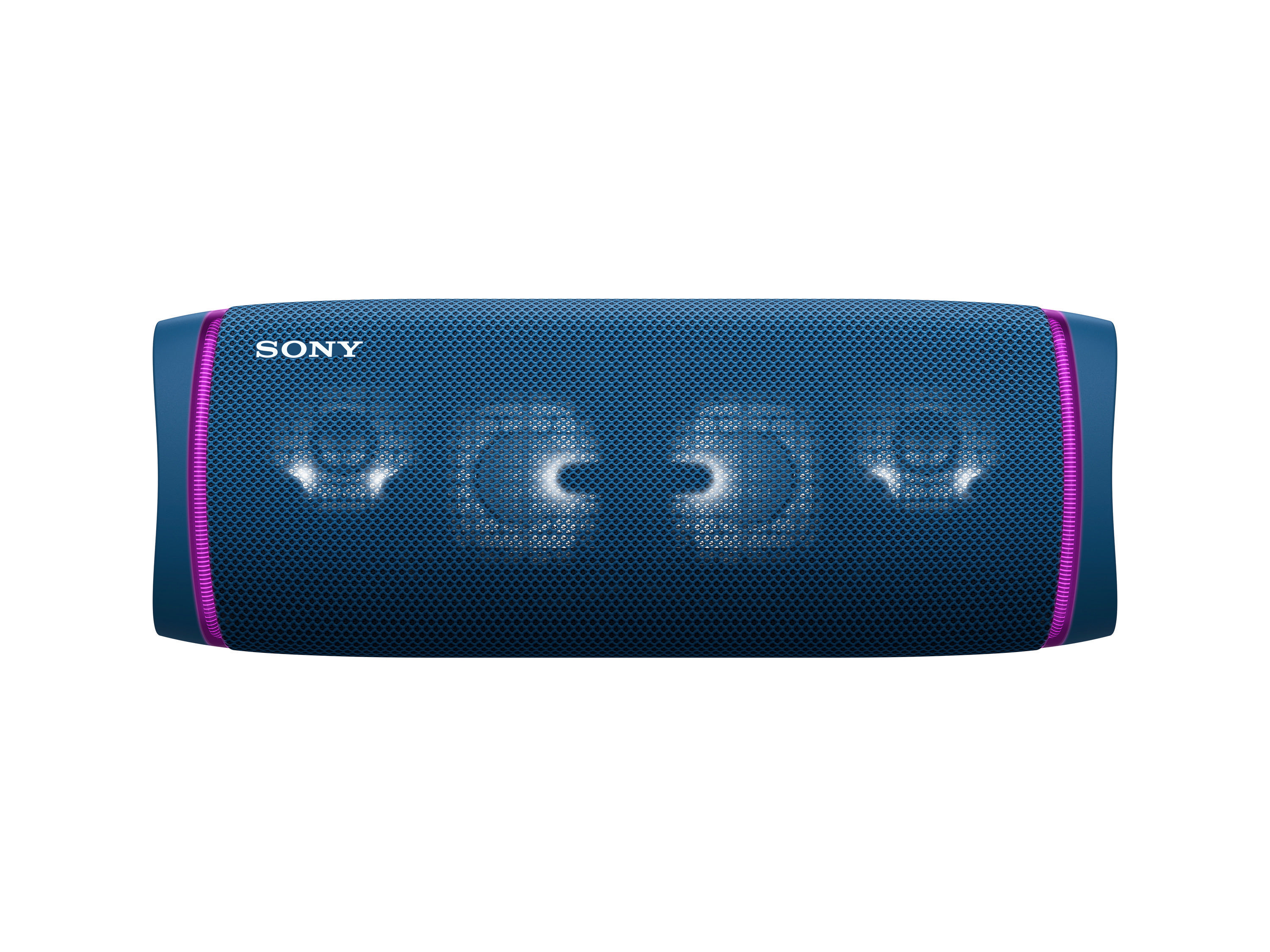 SONY SRS-XB43 tragbar, kabellos, Lautsprecherbeleuchtung, EXTRA BASS Bluetooth Lautsprecher, Blau, Wasserfest