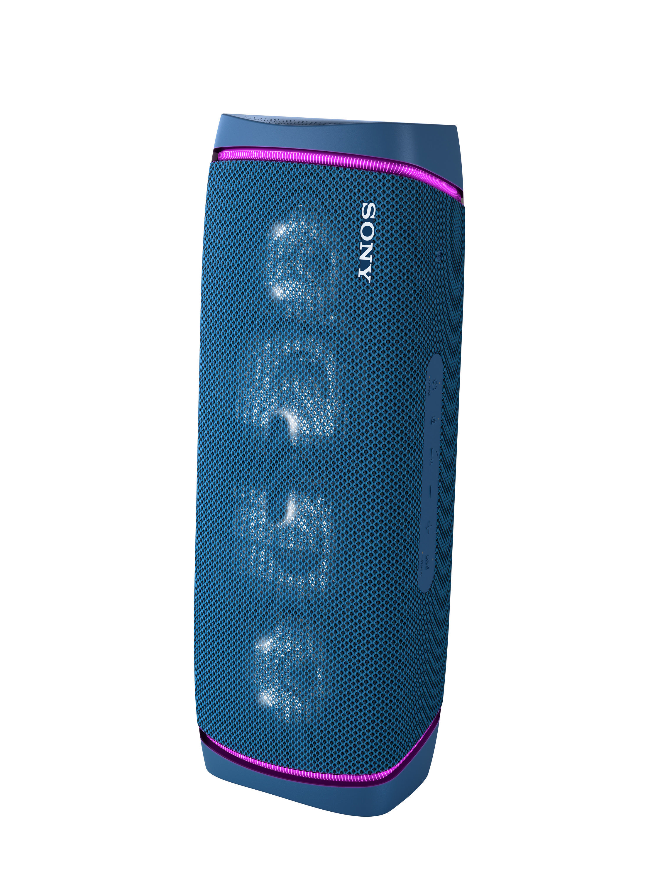 SONY SRS-XB43 tragbar, kabellos, Lautsprecherbeleuchtung, EXTRA BASS Bluetooth Lautsprecher, Blau, Wasserfest