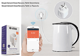 S-LINK Swapp Wifi Tuya Destekli SL-01 16 Amper Akıllı Priz Beyaz_2