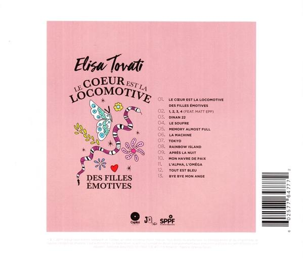 Pochette de CD rose avec un serpent, un papillon et du texte en noir et rouge.