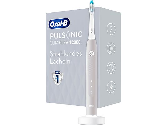 ORAL-B Pulsonic Slim Clean 2000 - Elektrische Zahnbürste (Grau/Weiss)