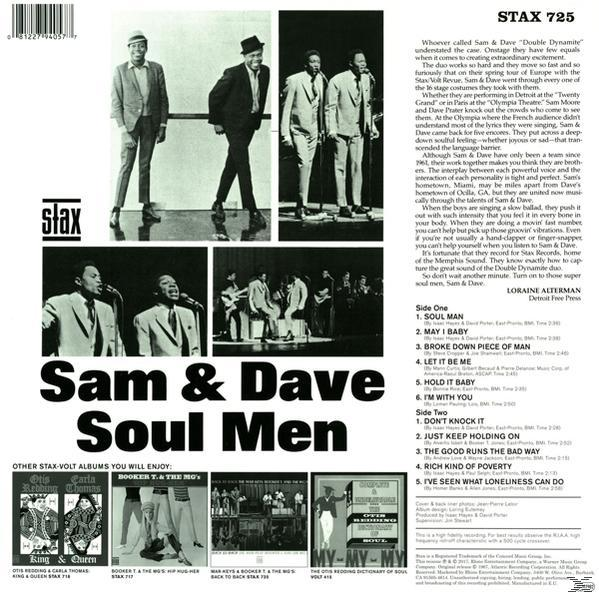 A "Sam & Dave Soul Men" album borítója, a zenekar nevével és fotókkal.