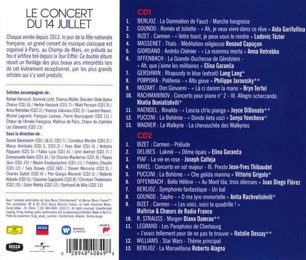 Pochette de CD avec texte en français, listant les morceaux de musique.