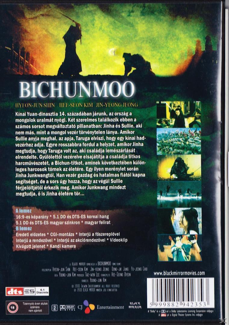 A Bichunmoo DVD borítója, egy film kimonós nővel és szöveggel.