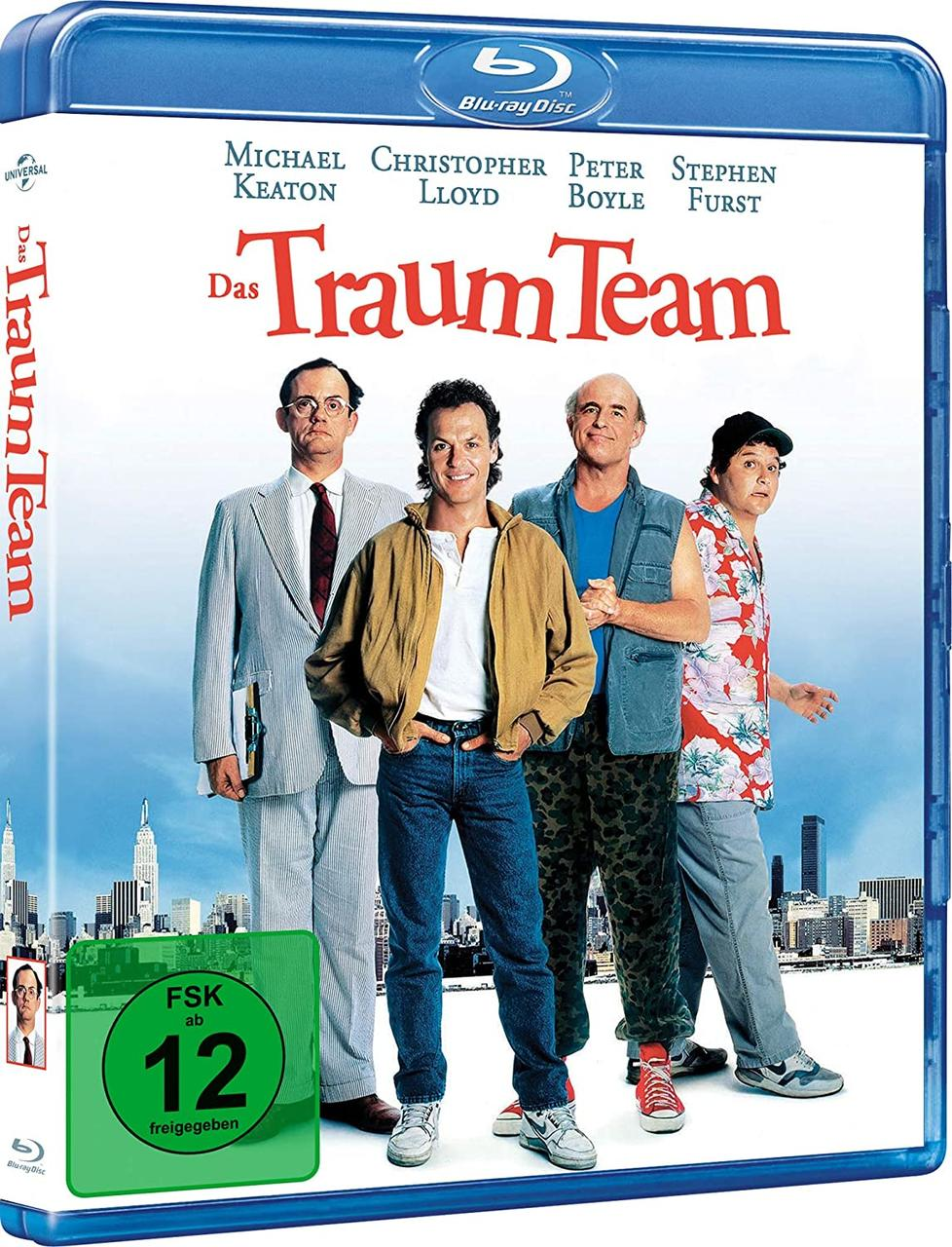 Filmcover für Das TraumTeam, mit Schauspielern und Titel. Blu-ray Disc mit grüner Bewertung.