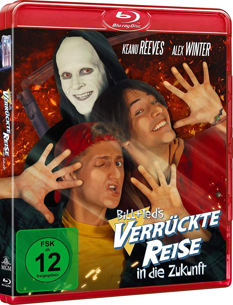 DVD-Cover des Films "Bill & Ted retten die Welt" mit den Gesichtern der Hauptdarsteller und dem Titel.
