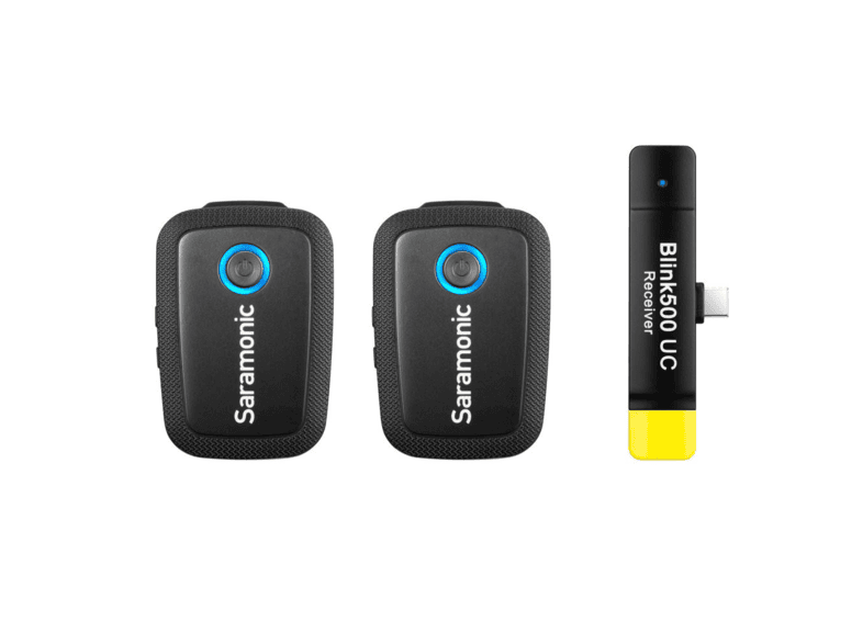 saramonic blink 500 b6 kablosuz type c android telefonlar icin 2 li yaka mikrafon sistemi siyah