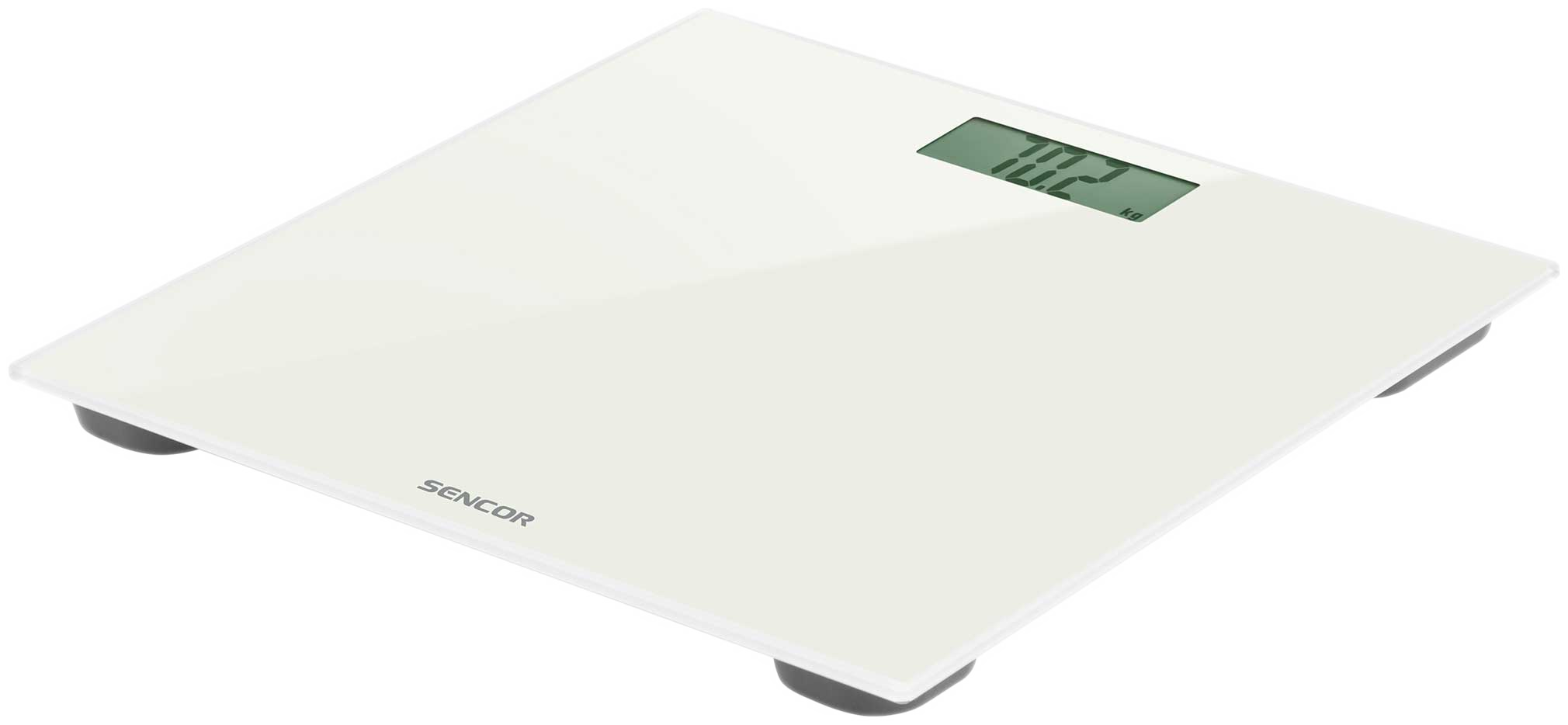 Fehér digitális fürdőszobamérleg, 70,2 kg-ot mutat.