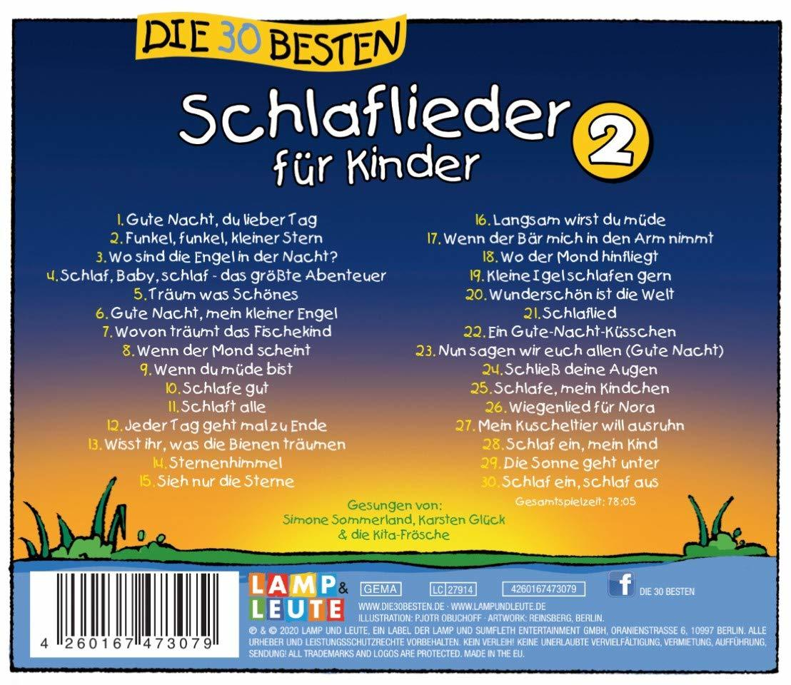 Karsten Glueck Und Die Kita Froesche Simone Sommerland - Die 30 besten Schlaflieder für Kinder 2  - (CD)