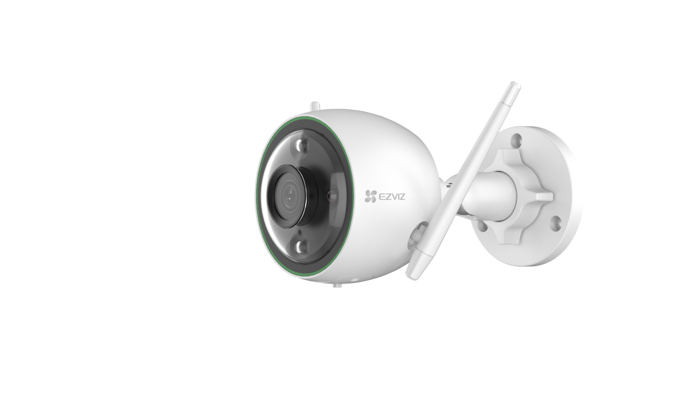 Cámara de vigilancia IP - Ezviz C3N, WiFi, Visión Nocturna, Full HD, Blanco