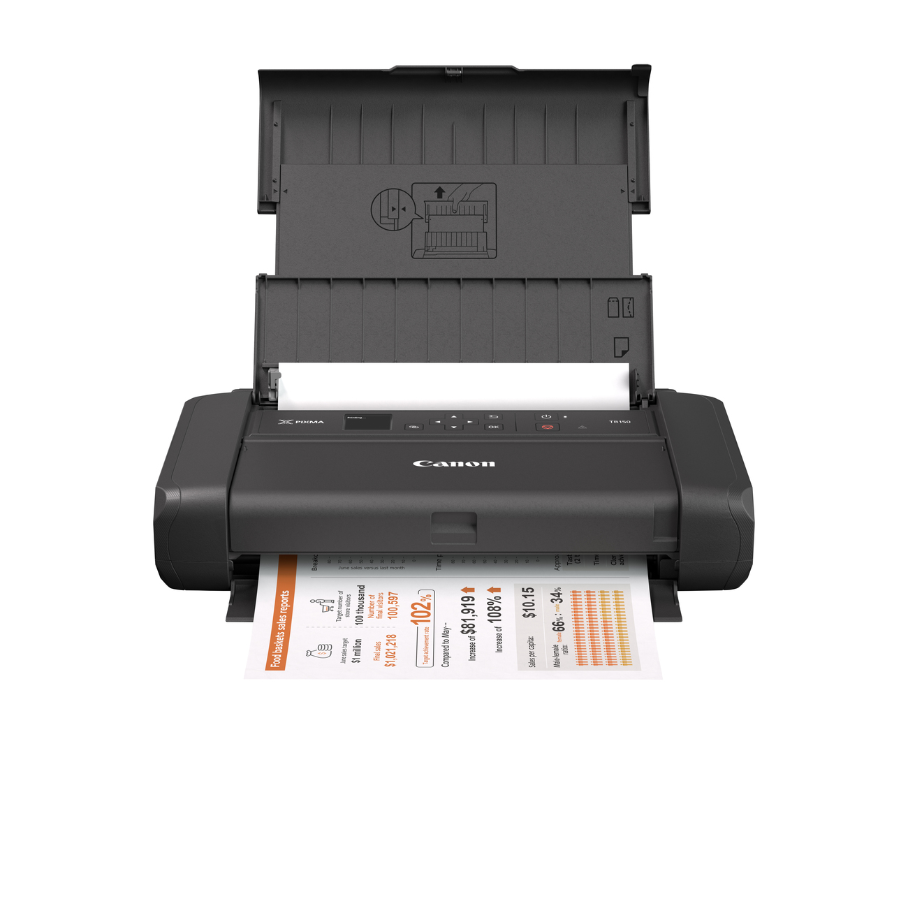 Impresora tinta - Canon PIXMA TR150, Color, WiFi, Con batería