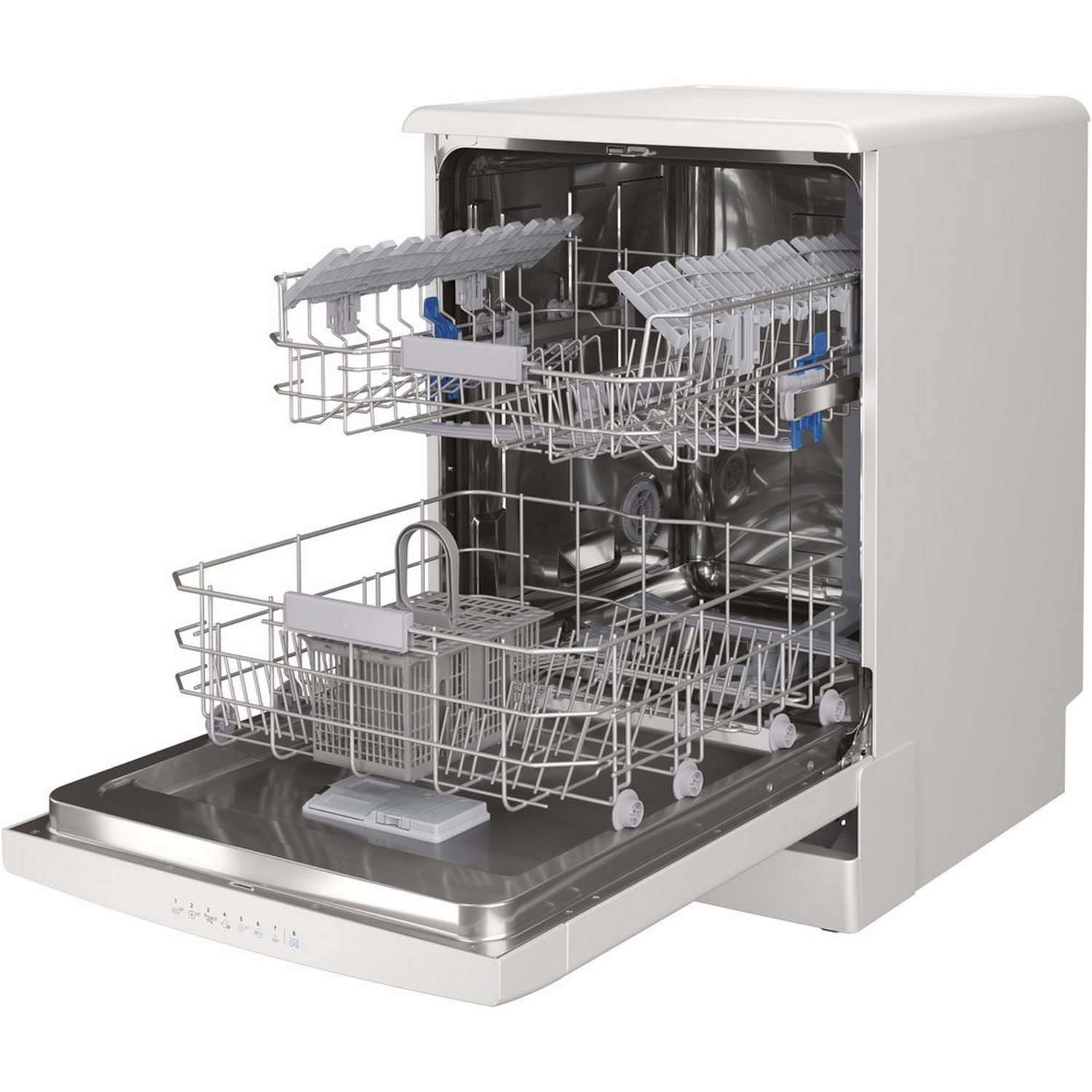Lavavajillas - Indesit DFO 3C23 A, Independiente, 14 servicios, 7 programas, eXtra Higiene,  Blanco