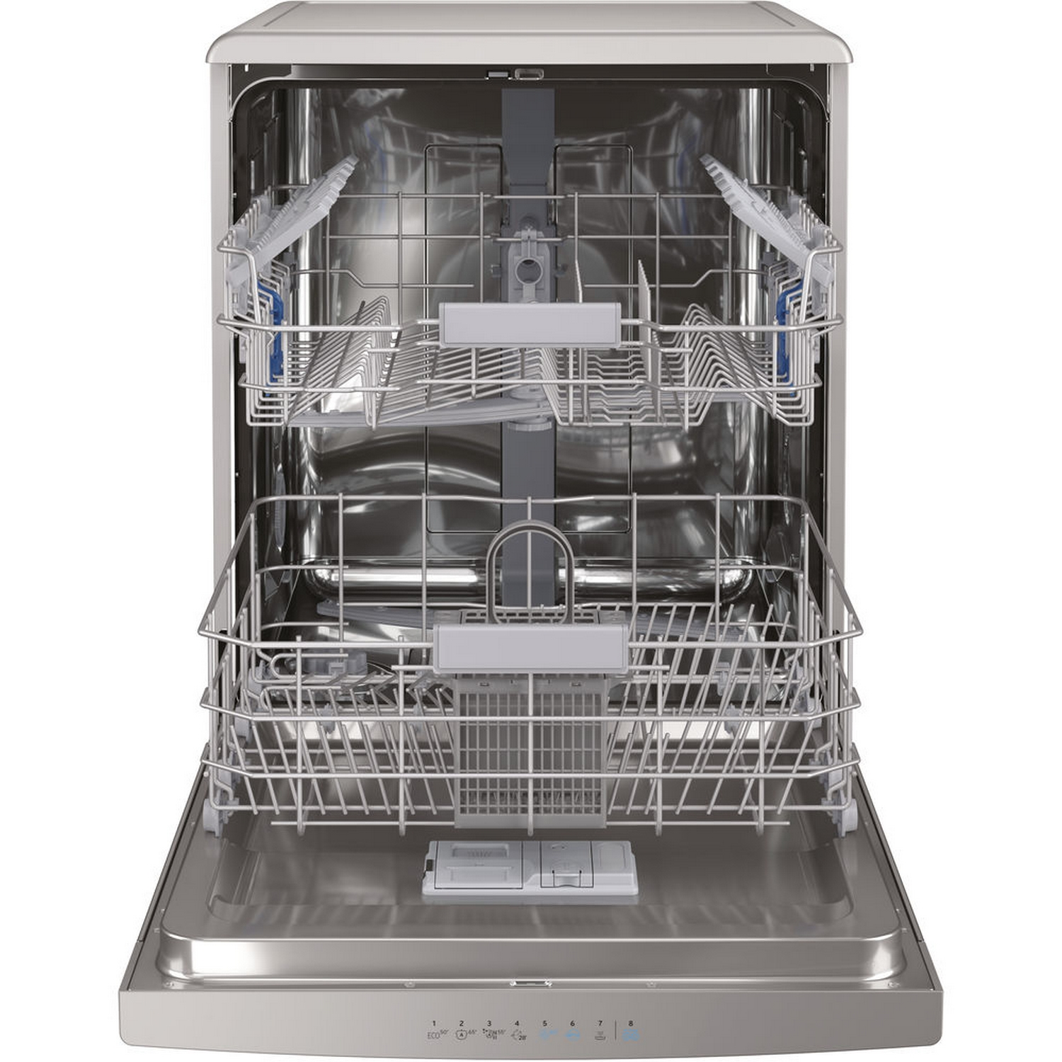 Lavavajillas - Indesit DFO 3C23 A X, Independiente, 14 servicios, 7 programas, eXtra Higiene, 60 cm, Inox