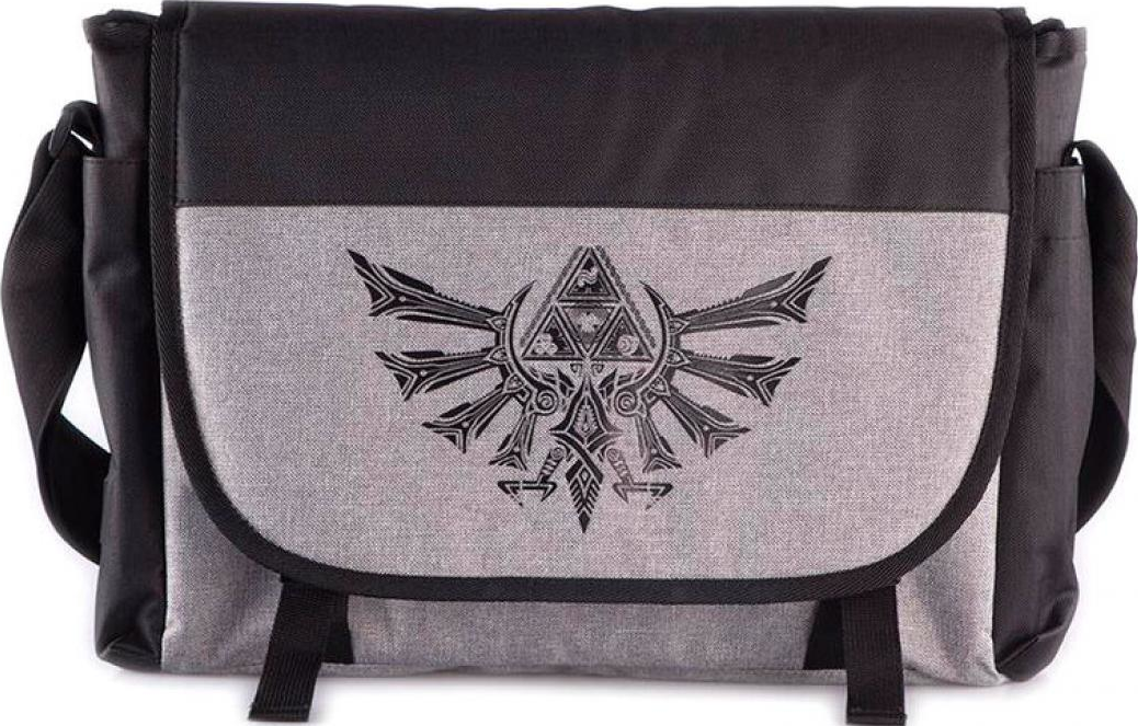 DIFUZED Zelda: Messenger Bag - Schultertasche (Hellgrau/Dunkelgrau)