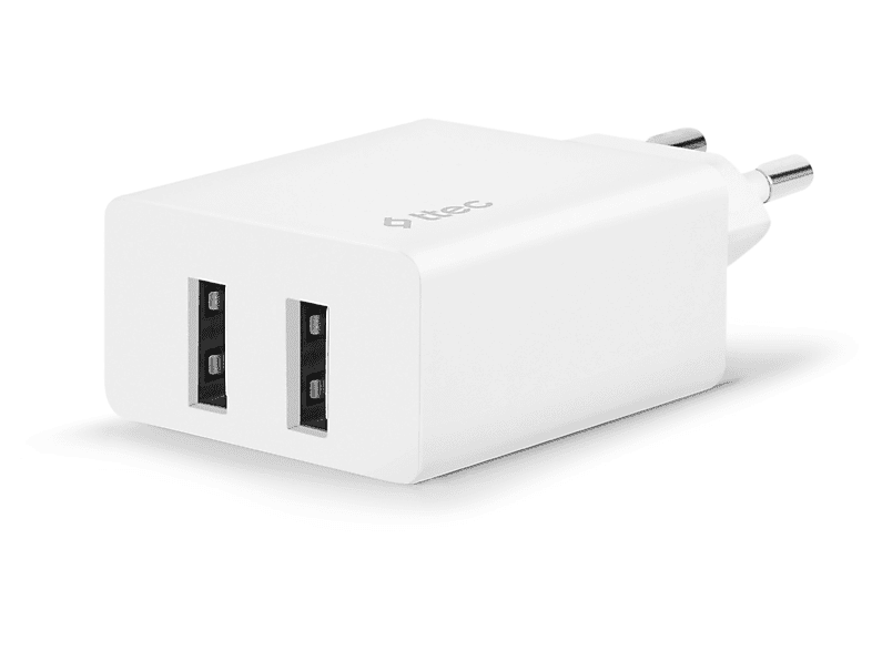 TTEC 2SCS21B SmartCharger Duo Çift USB 2.4A Seyahat Şarj Cihazı Beyaz_0