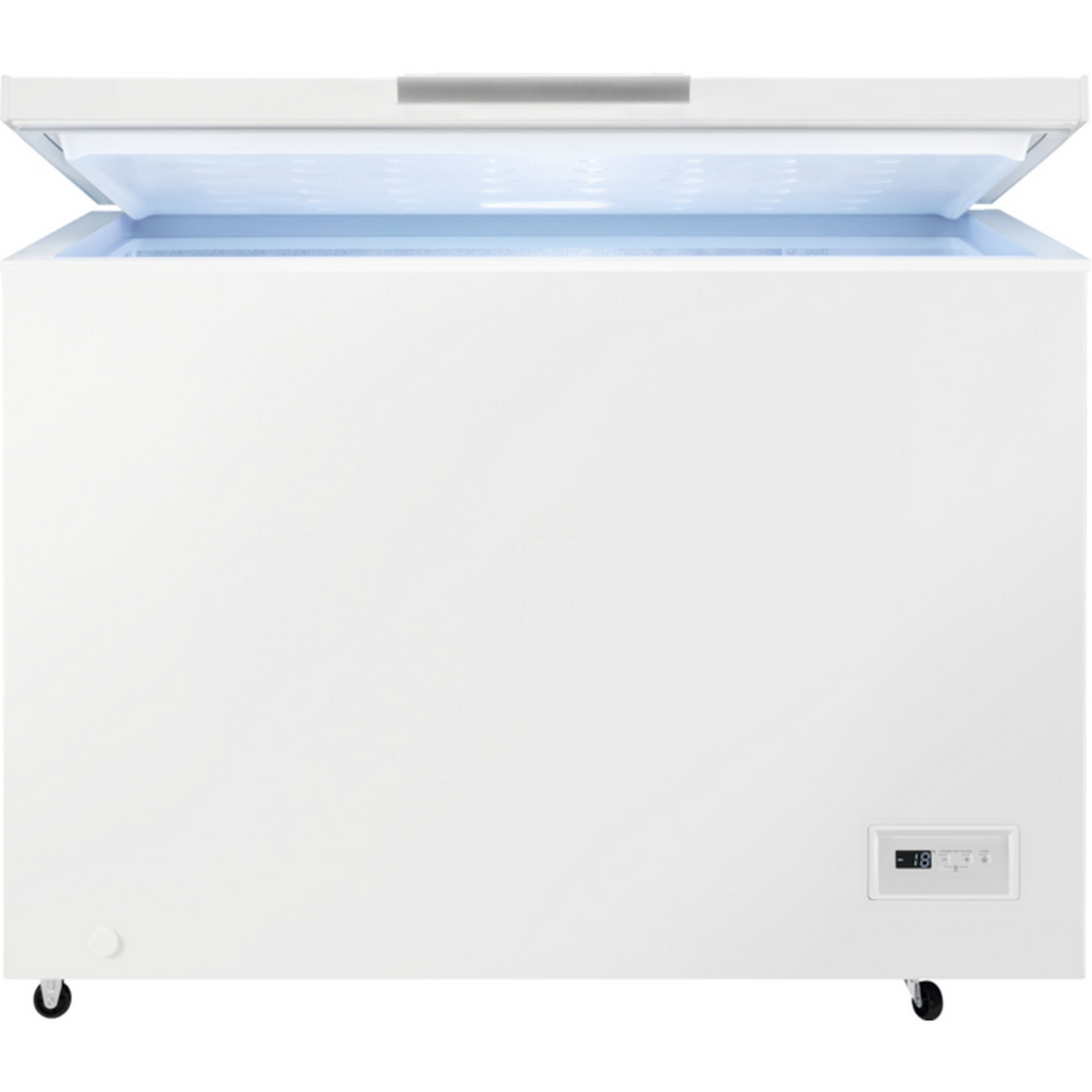 Congelador horizontal - Zanussi ZCAN31FW1, Cíclico, 308 l, Control LCD, Blanco