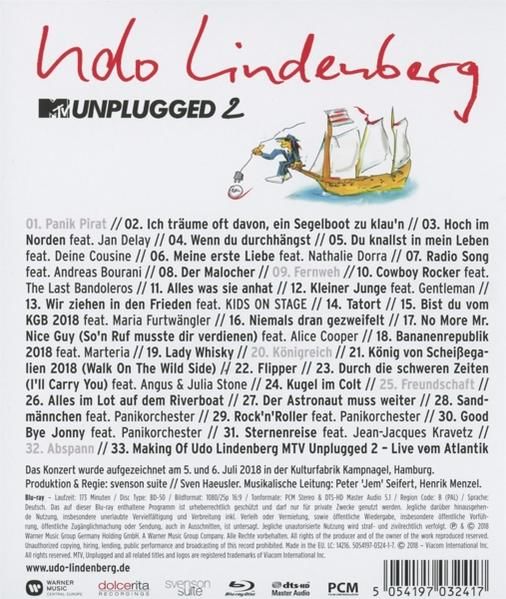 Udo Lindenberg album hátlapja dalszövegekkel és adatokkal, fekete-fehérben.