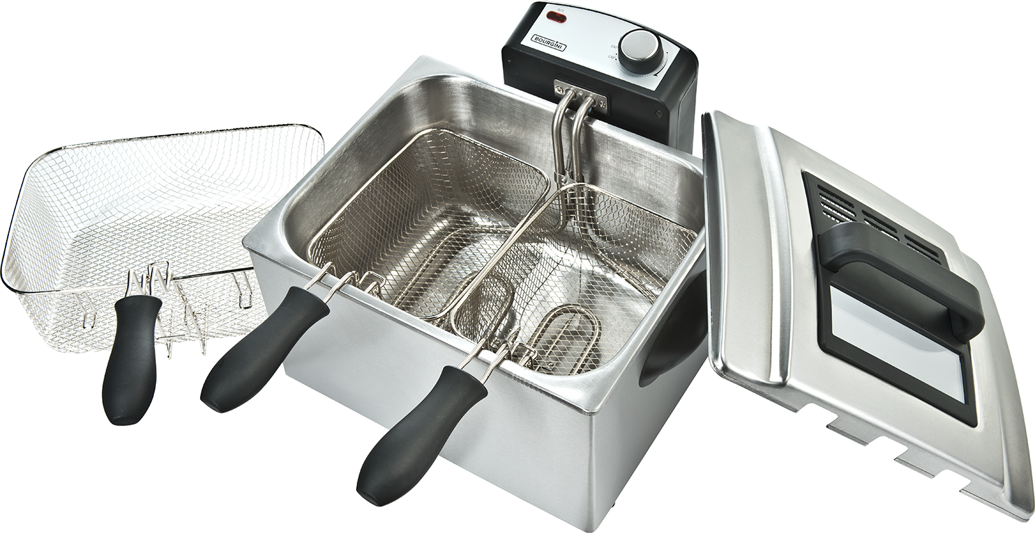 BOURGINI Classic Triple Deep Fryer Zilver