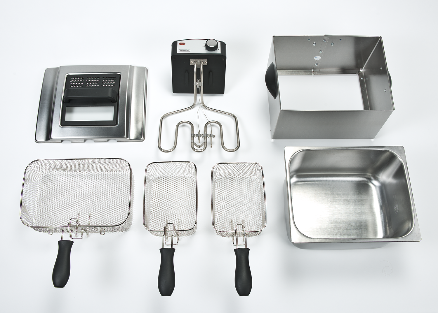 BOURGINI Classic Triple Deep Fryer Zilver