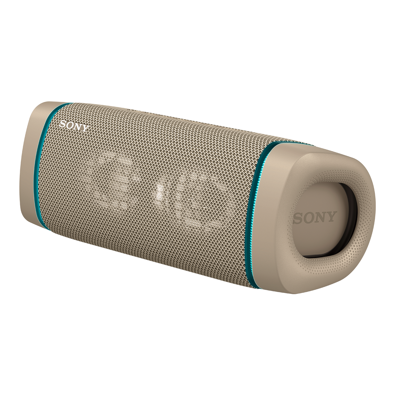 SONY SRS-XB33 tragbar, kabellos, Lautsprecherbeleuchtung, EXTRA BASS Bluetooth Lautsprecher, Beige, Wasserfest