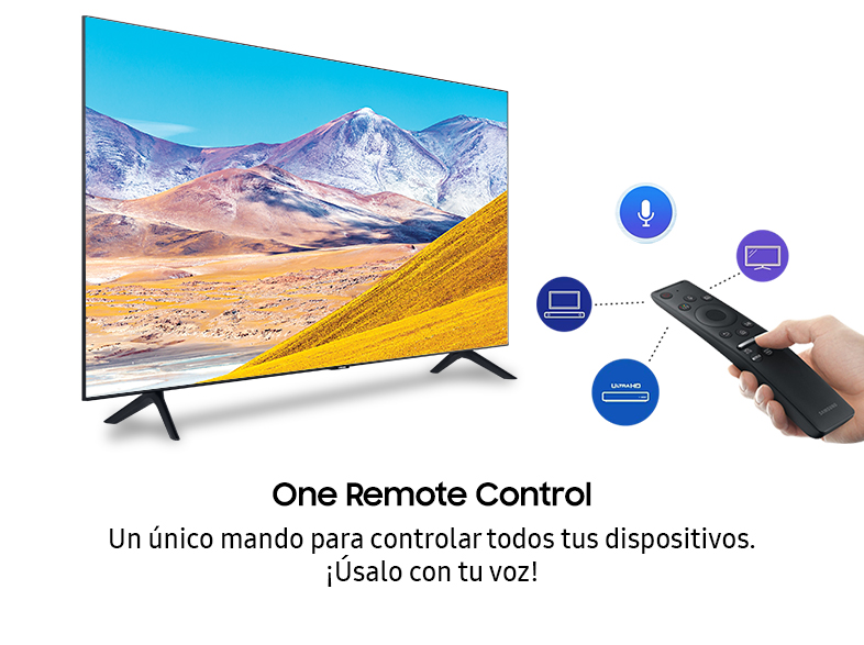 TV LED 65" - Samsung UE65TU8005KXXC, Crystal UHD, 4K Real, HDR10+, One Remote Control, Tap View, Negro
