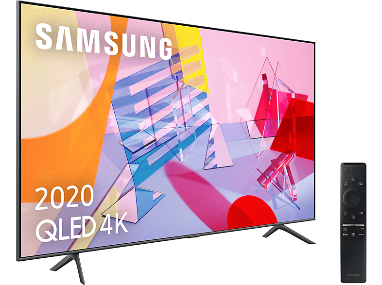 TV QLED Samsung 43Q60T, 4K UHD 2020, Smart TV, Quantum Lite, HDR10+, Asistentes de voz, Negro