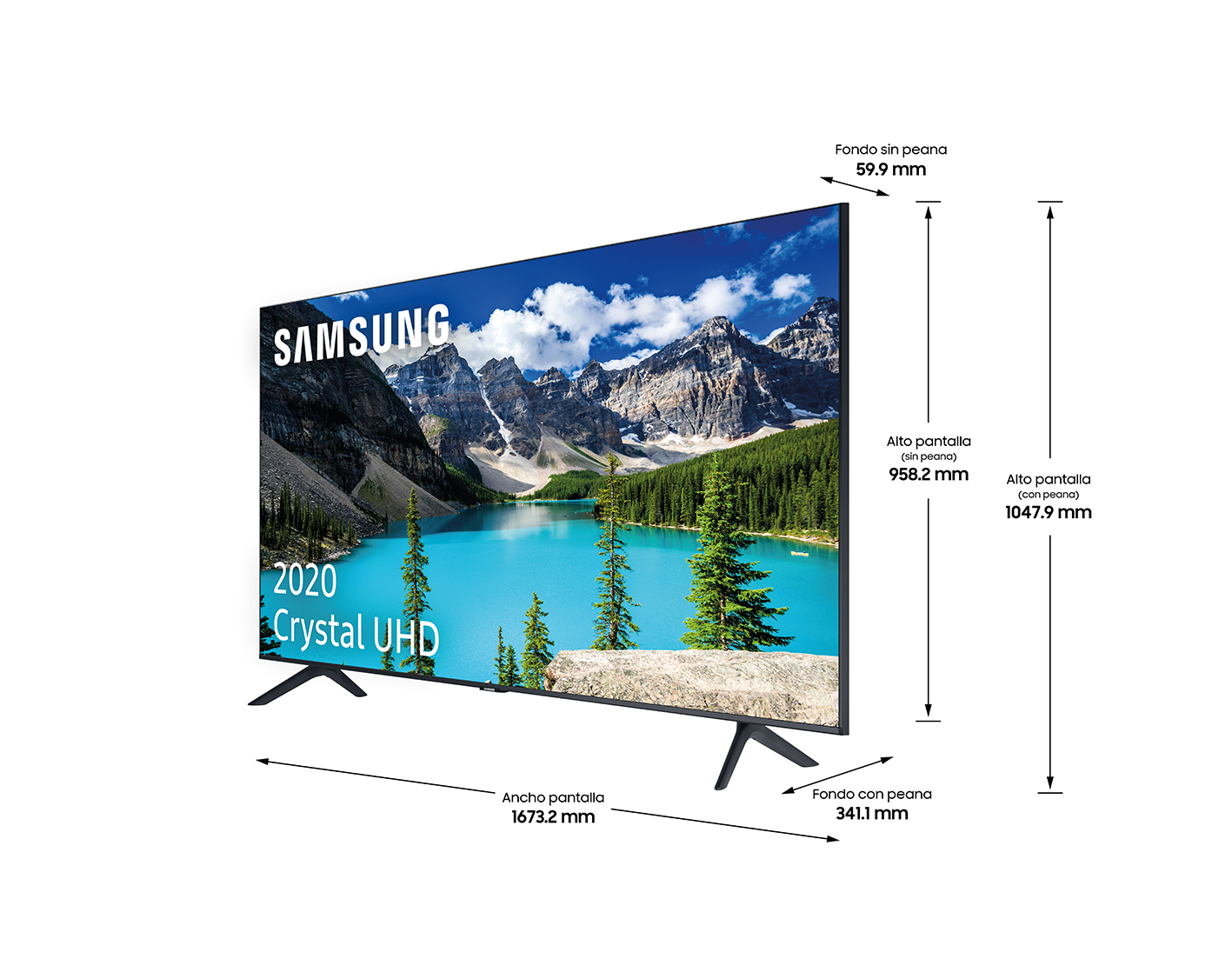 TV LED 75" - Samsung 75TU8005, Procesador Crystal 4K, UHD, 4K Real, HDR10+, One Remote Control, Ambient Mode