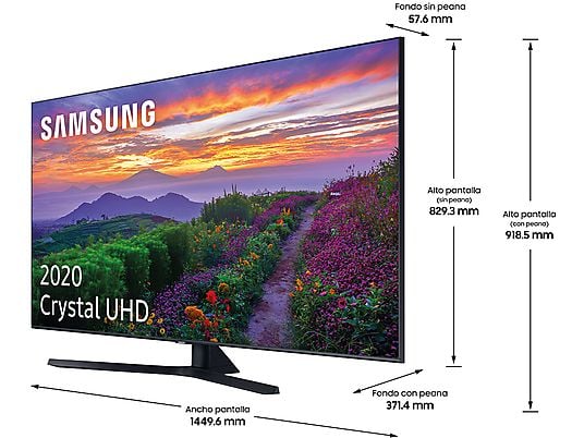 TV LED 65" - Samsung 65TU8505, Crystal UHD 4K, Dual LED, HDR10+, One Remote Control, Ambient Mode, Negro