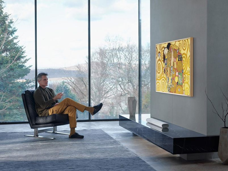 TV QLED 32" - Samsung The Frame QE32LS03TBKXXC, Full-HD, Smart TV, Quantum Dot, HDTV, WiFi, HDMI, Negro