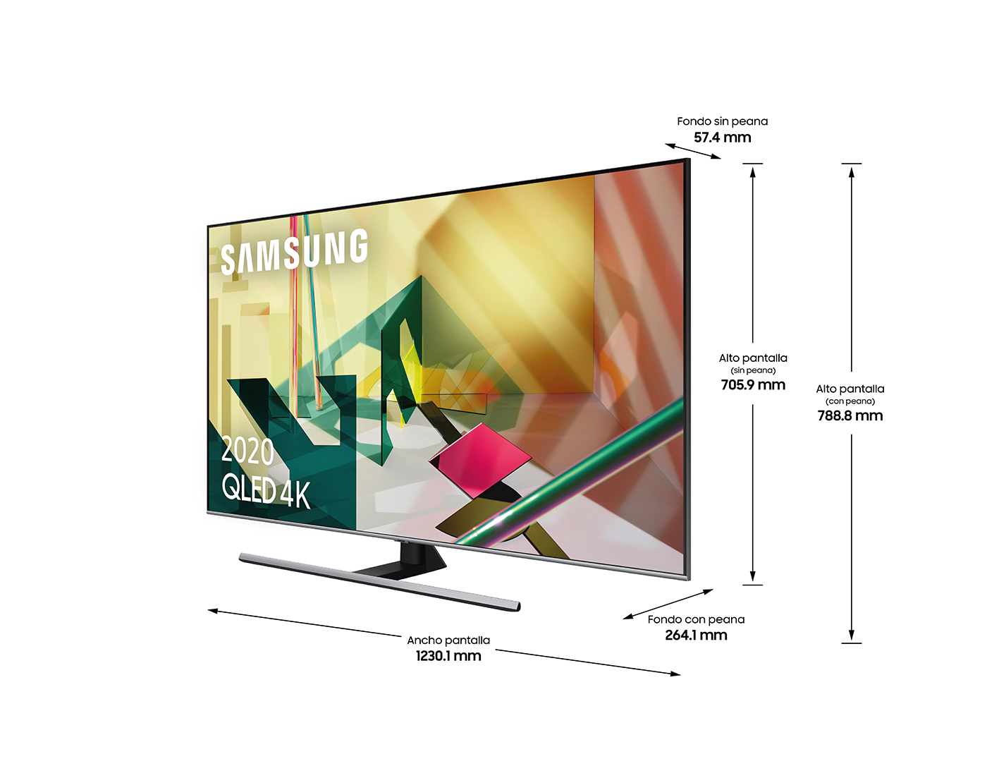 TV QLED 55" - Samsung QE55Q75TATXXC, 4K UHD, Wi-Fi, Dolby Digital Plus, Mega Contrast, HDR 10+, HLG, Negro