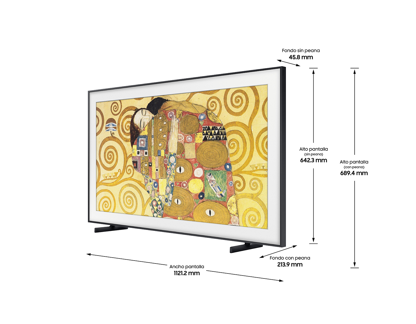 TV QLED 50" - Samsung The Frame QE50LS03TAUXXC, UHD 4K, Inteligencia Artificial 4K, Smart TV, Negro